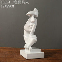 Creative Thinker Statues Retro Abstract Characters Figurine Do Not Listen/Speak/Look Miniature Sculpture Home Desktop Craft Gift