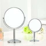 Creative 360 Degree Rotating Mirror HD Double Sided Desktop Mirror Stainless Steel Magnifying Glass Mirror Small Makeup Mirror