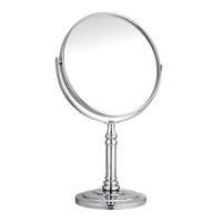 Kreativ 360 graders roterende spejl HD dobbeltsidet skrivebords spejl Rustfrit stål forstørrelsesglas spejl Lille makeup spejl