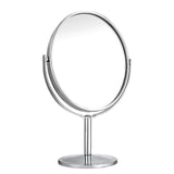 Miroir rotatif créatif à 360 degrés HD miroir de bureau double face miroir loupe en acier inoxydable petit miroir de maquillage