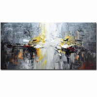 Large Size Hand Painted Abstract Impasto Oil Painting On Canvas Wall Picture 40X80Cm / 00