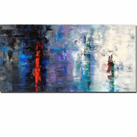 Large Size Hand Painted Abstract Impasto Oil Painting On Canvas Wall Picture 40X80Cm / 01