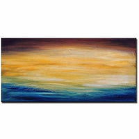 Large Size Hand Painted Abstract Impasto Oil Painting On Canvas Wall Picture 40X80Cm / 05