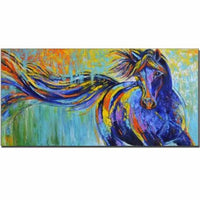 Large Size Hand Painted Abstract Impasto Oil Painting On Canvas Wall Picture 40X80Cm / 06