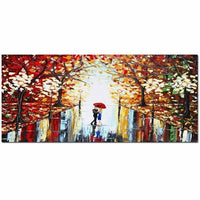 Large Size Hand Painted Abstract Impasto Oil Painting On Canvas Wall Picture 40X80Cm / 13
