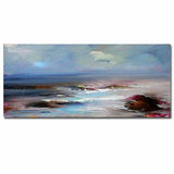 Large Size Hand Painted Abstract Impasto Oil Painting On Canvas Wall Picture 40X80Cm / 17