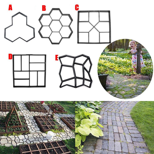 Garden Diy Plastic Path Maker Pavement Model Concrete Stepping Stone Cement Mould Brick Best Price
