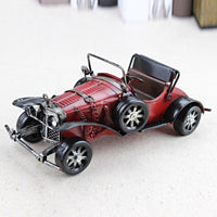 Vintage ročno izdelani klasični model avtomobila Okraski železne obrti Figurice za vozila Retro avto Miniaturni pohištvo Otroške igrače Darila