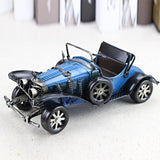 Vintage à la main classique voiture modèle ornements fer artisanat véhicule Figurines rétro voiture Miniature Bar ameublement enfant jouets cadeaux