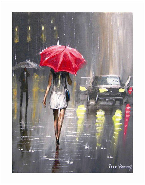Modern Abstract Painting The Raining Day Canvas Wall Art Decor Oil (Hand Painted!)