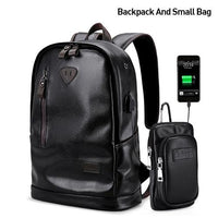 Muži batoh Externí USB Charge vodotěsné módní Pu kožené cestovní taška 5775 / Čína