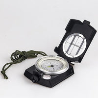 Military Lensatic Compass Survival Handheld Geological Hiking Camping Equipment Black
