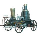 Tren de vapor de ferro vintage model Adorns d'escriptori Artesania de metall Model de locomotora antiga Decoració de la llar Regals d'aniversari de records