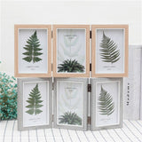 الإبداعية المنزلية خشبية ثلاثة إطارات الصور المتدفقة الحلي الزجاج إطارات الصور سطح المكتب الحرف ديكور المنزل هدايا عيد الميلاد