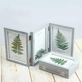 Ménage créatif en bois trois cadres photo flottants ornements cadres photo en verre artisanat de bureau décoration de la maison cadeaux d'anniversaire