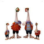 Décor à la maison créatif poulet famille ornement résine poupée artisanat ornement Animal Figurine cadeau d'anniversaire décoration de la maison accessoires