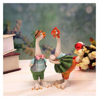 Decoració de la llar Creativa decoració de pollastre Família Ornament de resina Artesania Adorn Figureta d'animals Regal d'aniversari Decoració de la llar Accessoris