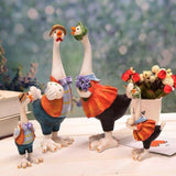 Indretning af hjemmet Kreativ kylling Familie Ornament Harpiks Dukkehåndværk Ornament Animal Figur Fødselsdag Gave Boligindretning Tilbehør