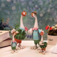 Home Decor Creativo Pollo Famiglia Ornamento Resina Bambola Artigianato Ornamento Figurina di animali Regalo di compleanno Accessori per la decorazione della casa