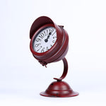 Europeiska retro järnklockor Ornament Forntida tyst klocka Skrivbordshantverk Små strålkastare Klocka Heminredning Personlighetsgåva