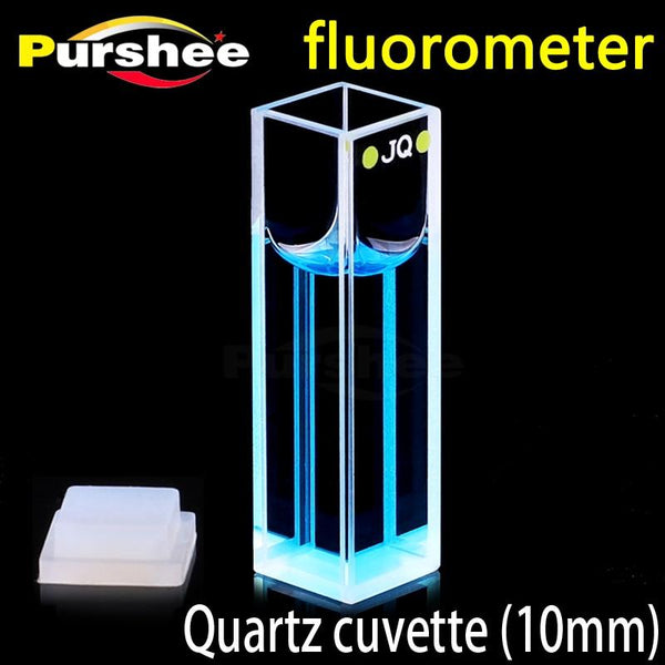 Standard Quartz Fluorescence Cell With Lid(10Mm) Cuvette Four Surfaces Are Transparent High