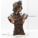 Kreativní bronzová pryskyřice Stav myslitele Ozdoby Domácí dekorace Retro Evropská postava Sochařství Umělecké figurky Obchodní dárky