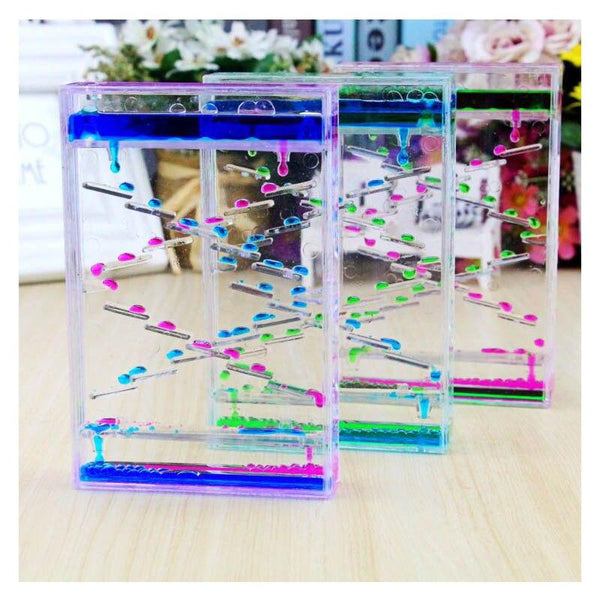 Acrylic Hourglass Timer Two-color Oil Drop Ladder Liquid Water Drop Creative Ornaments Home Decoration Children Birthday Gifts
