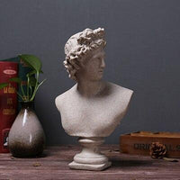 Amerikos galvos portretų biusto mini gipso statula Michelangelo Buonarroti namų dekoravimo dervos meno ir amatų eskizų praktika
