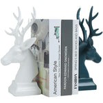 Europa Keramisk hjortehoved Model Figurer Ornamenter Boligindretning Tilbehør Elk Miniature Bookend Desktop Crafts Wedding Gift