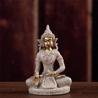 Смола Јединствена фигура Буде Тајланд Фенг Схуи Скулптура Будизам Статуа Будда Срећа Украси за кућни декор Поклони