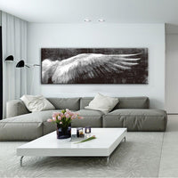 Ангелски крила Винтидж плакати за стена и щампи Черно бяло изкуство Платно Картини Поп