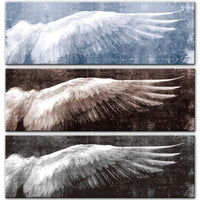 Angel Wings Vintage Muralaj Afiŝoj Kaj Gravuroj Nigraj Blankaj Artaj Kanvasaj Pentraĵoj Popmuzikaj