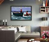 AI art winslow homer inspired boys and saling boats 2