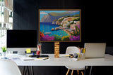 AI art colorful painting of capri island Italy 1