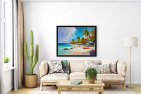 AI art  colorful painting of renaissance island beach Aruba 4