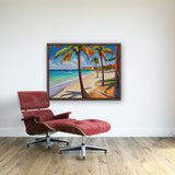 AI art colorful painting of renaissance island beach Aruba 1