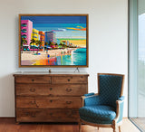 AI art colorful painting of south beach Miami Florida USA 1