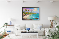 AI art colorful painting of renaissance island beach Aruba 2