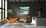 AI art colorful painting of Tulum beach Mexican Caribbean 1