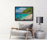 AI art colorful painting of The Baths beach British Virgin Islands 2